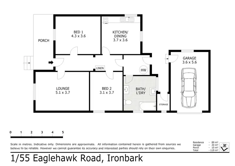 Floorplan of Homely house listing, 1/55 Eaglehawk Road, Ironbark VIC 3550