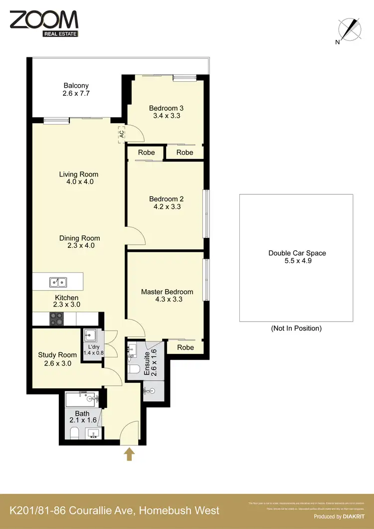 Floorplan of Homely apartment listing, K201/81-86 Courallie Avenue, Homebush West NSW 2140