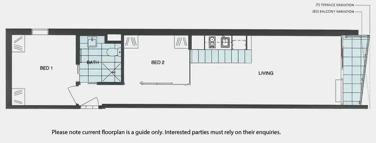 Floorplan of Homely apartment listing, 201/53 Batman Street, West Melbourne VIC 3003