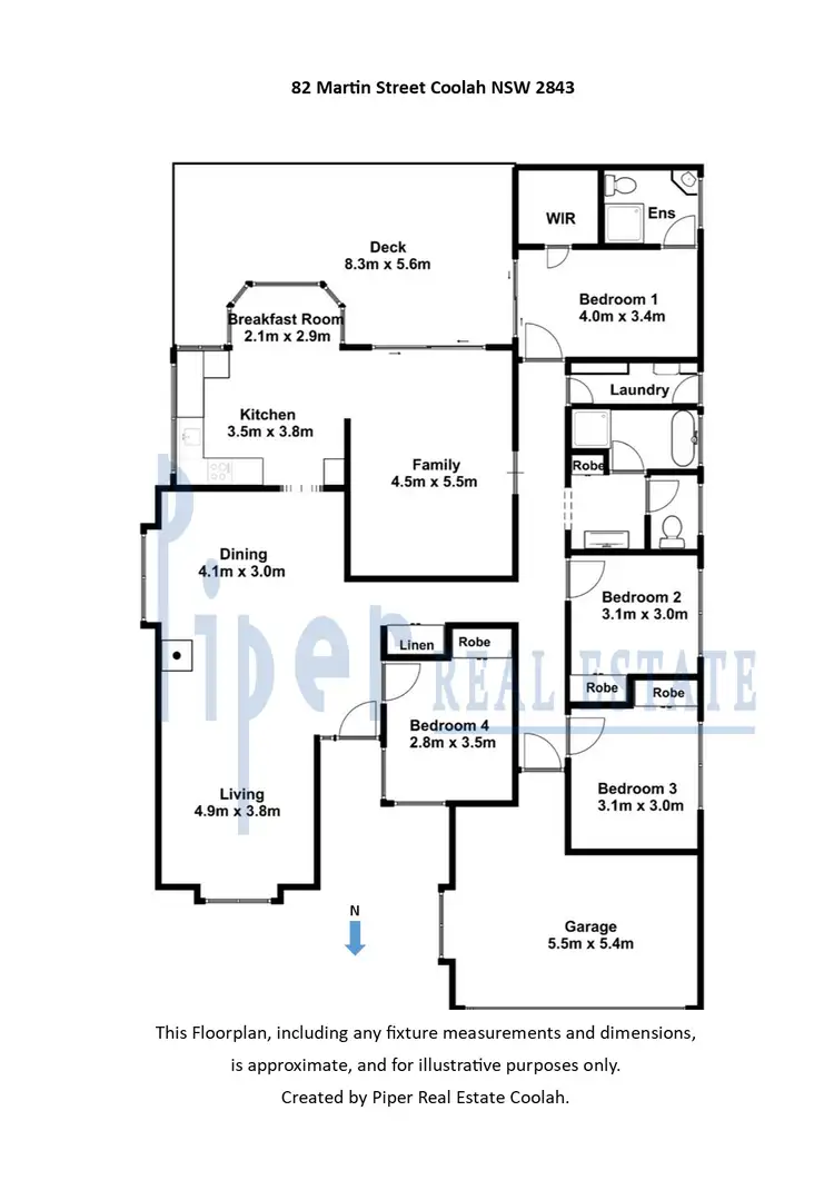 Floorplan of Homely house listing, 82 Martin Street, Coolah NSW 2843