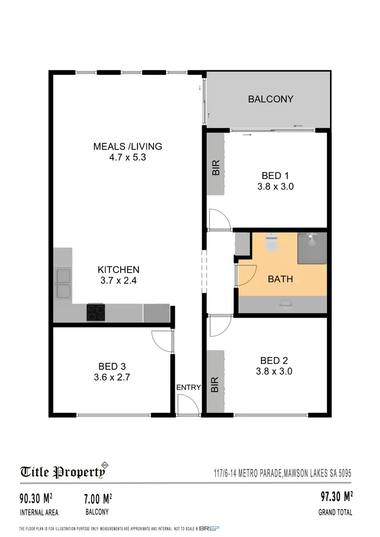 Floorplan of Homely apartment listing, unit 117/6-14 Metro Parade, Mawson Lakes SA 5095