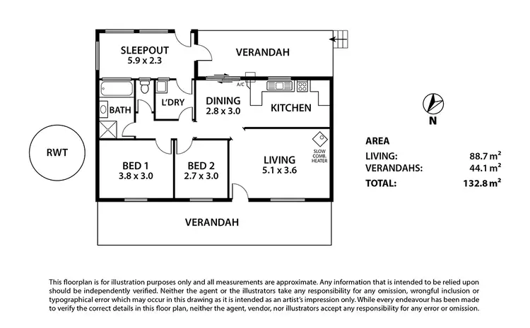 Floorplan of Homely house listing, 19 Pallamana Road, Pallamana SA 5254