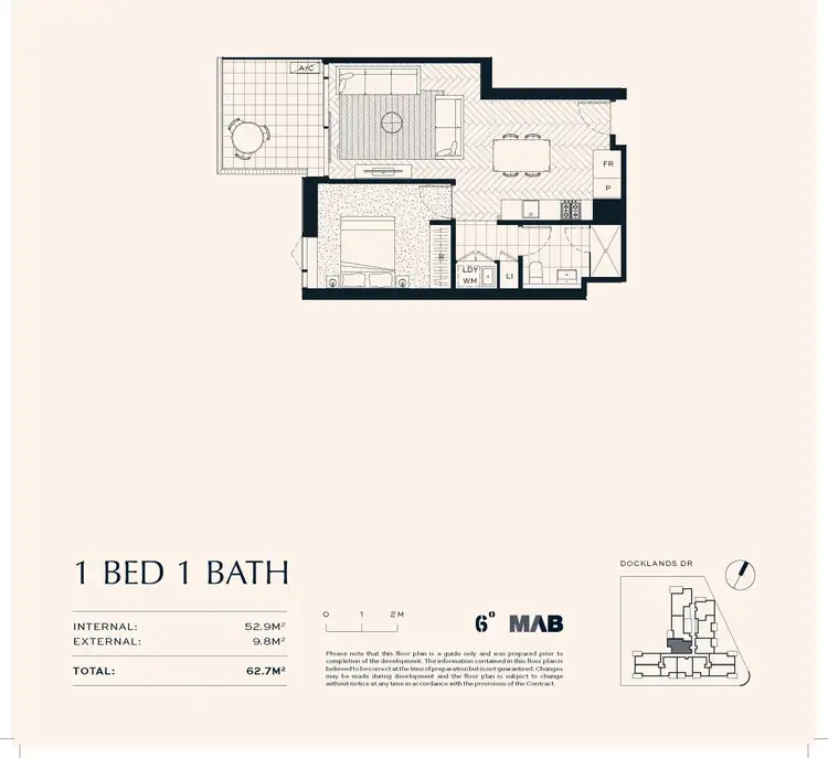 Floorplan of Homely apartment listing, Level 16/381 Docklands Drive, Docklands VIC 3008
