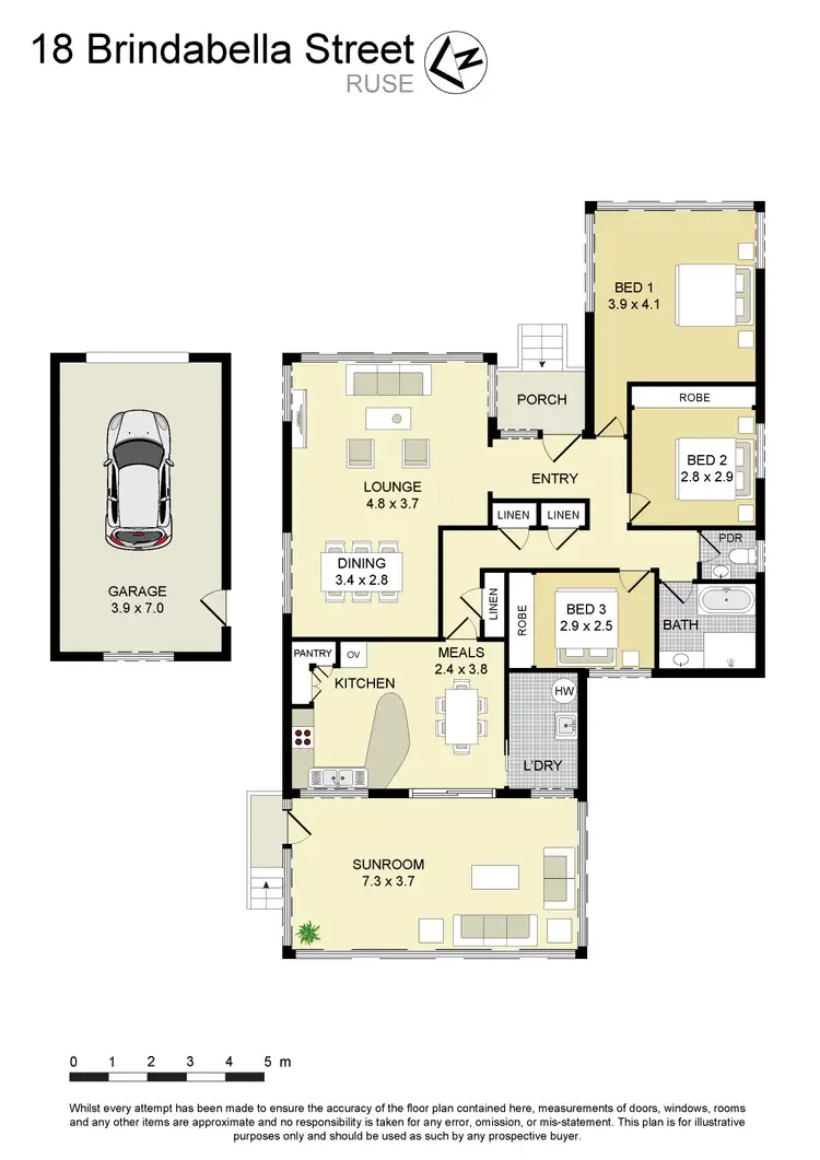 Floorplan of Homely house listing, 18 Brindabella Street, Ruse NSW 2560