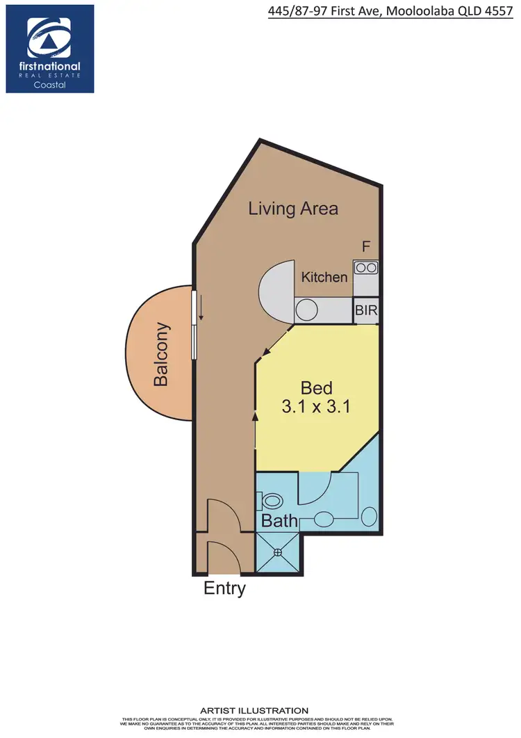 Floorplan of Homely unit listing, 445/87-97 First Avenue, Mooloolaba QLD 4557