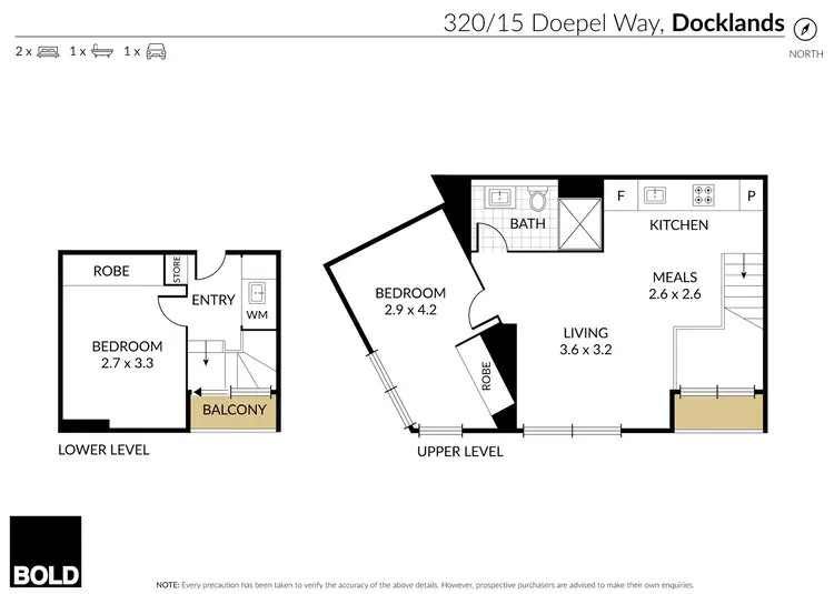 Floorplan of Homely apartment listing, 320/15 Doepel Way, Docklands VIC 3008