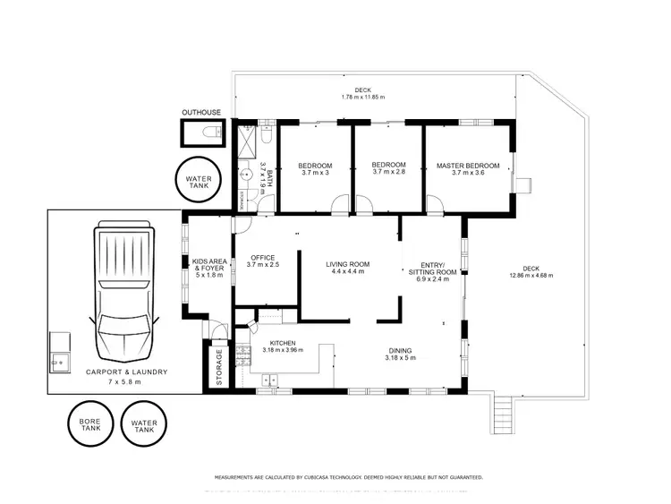 Floorplan of Homely rural property listing, 924 Tanby Road, Tanby QLD 4703