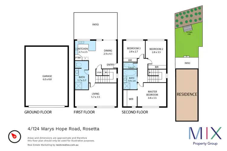Floorplan of Homely townhouse listing, 4/124 Marys Hope Road, Rosetta TAS 7010