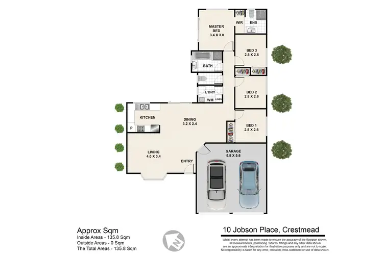 Floorplan of Homely house listing, 10 Jobson Place, Crestmead QLD 4132