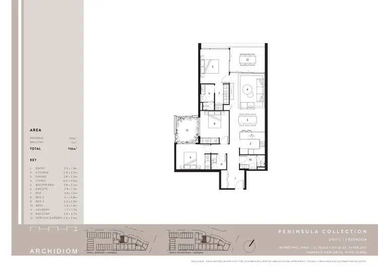 Floorplan of Homely apartment listing, 5317/53 Harbourview Drive, Hope Island QLD 4212