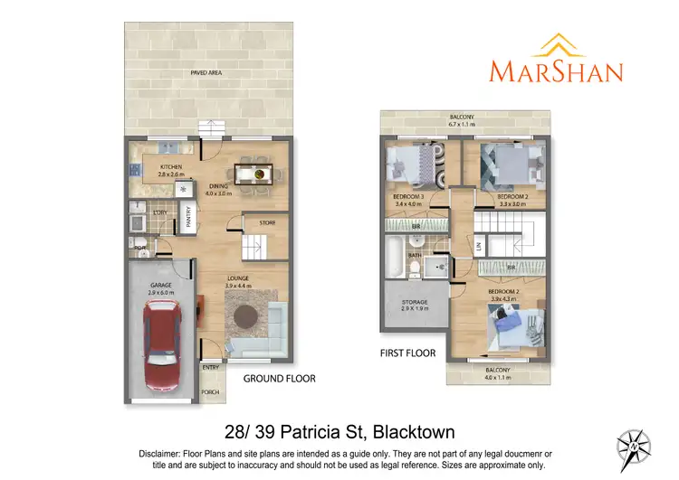 Floorplan of Homely townhouse listing, 28/39 Patricia Street, Blacktown NSW 2148