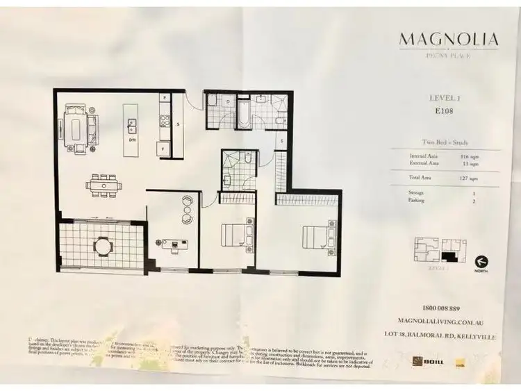 Floorplan of Homely apartment listing, 117/3 Gerbera Place Kellyville, Kellyville NSW 2155