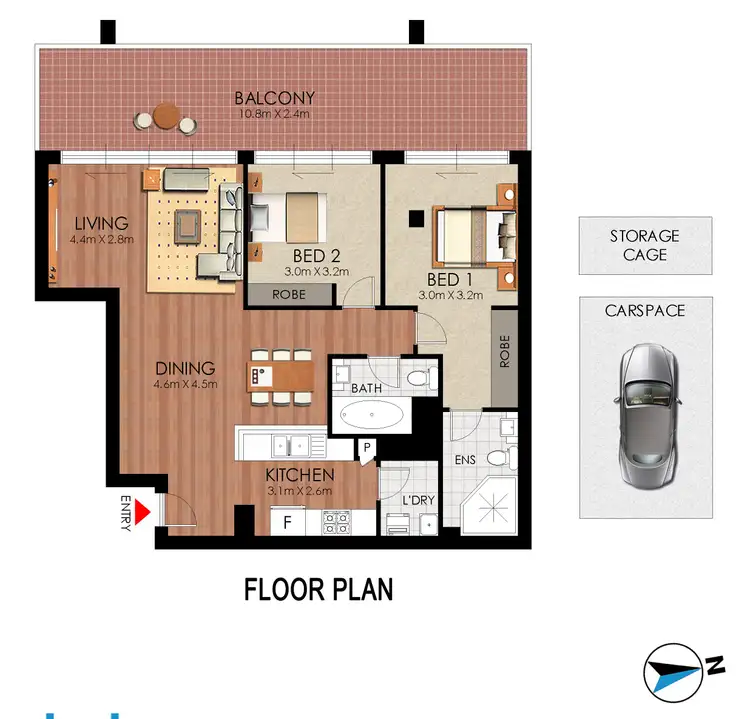 Floorplan of Homely apartment listing, 709/105 Campbell Street, Surry Hills NSW 2010