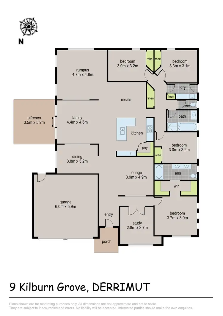 Floorplan of Homely house listing, 9 Kilburn Grove, Derrimut VIC 3026