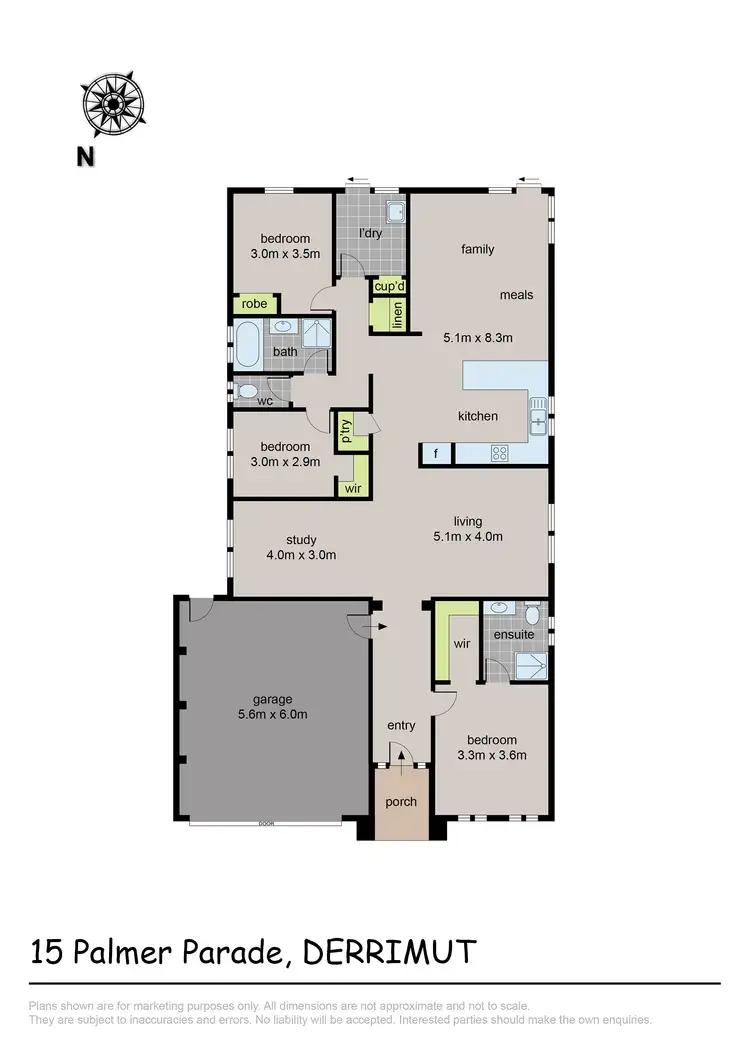 Floorplan of Homely house listing, 15 Palmer Parade, Derrimut VIC 3026