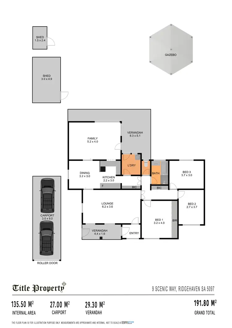 Floorplan of Homely house listing, 9 Scenic Way, Ridgehaven SA 5097