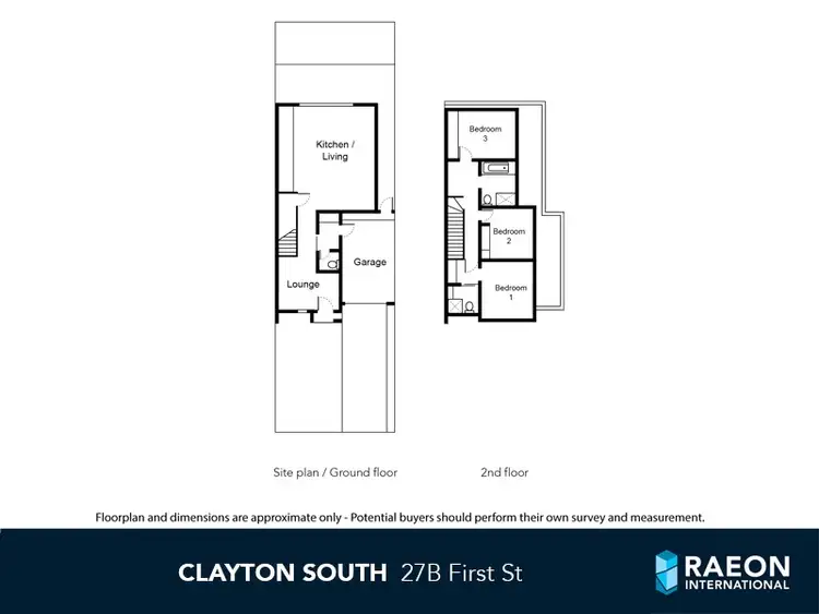 Floorplan of Homely townhouse listing, 27B First Street, Clayton South VIC 3169