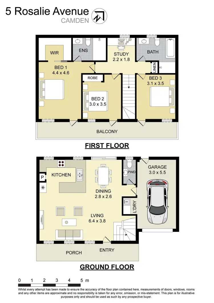 Floorplan of Homely terrace listing, 5 Rosalie Avenue, Camden NSW 2570
