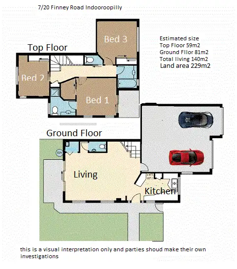 Floorplan of Homely townhouse listing, 7/20 Finney Road, Indooroopilly QLD 4068