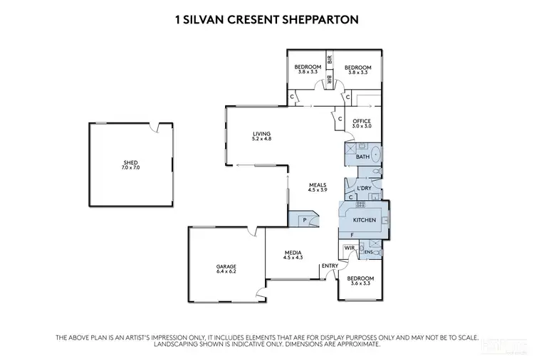 Floorplan of Homely house listing, 1 Silvan Crescent, Kialla VIC 3631