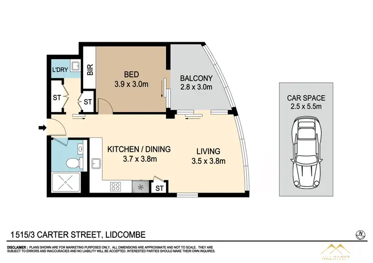 Floorplan of Homely apartment listing, 1515/3 Carter Street, Lidcombe NSW 2141