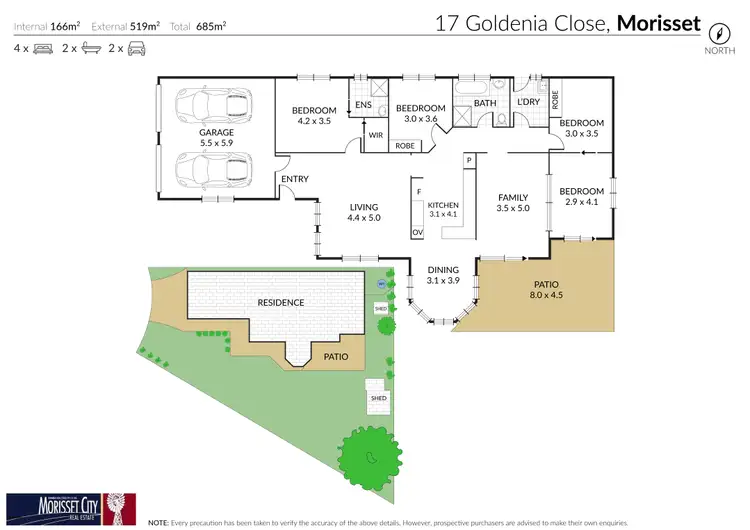 Floorplan of Homely house listing, 17 Goldenia Close, Morisset NSW 2264