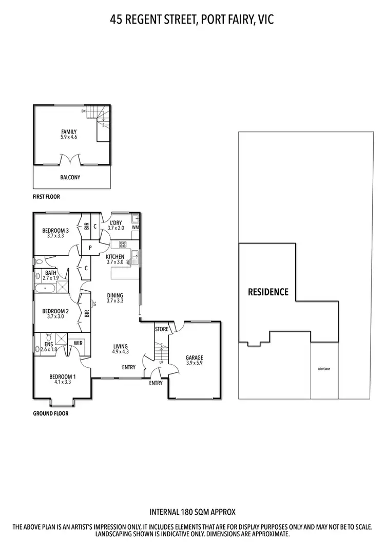 Floorplan of Homely house listing, 45 Regent Street, Port Fairy VIC 3284