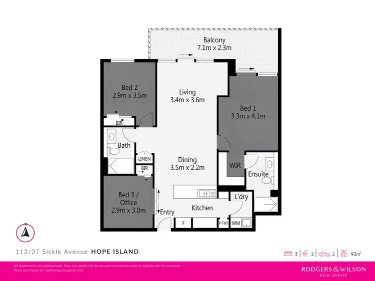 Floorplan of Homely apartment listing, 112/37 Sickle Avenue, Hope Island QLD 4212