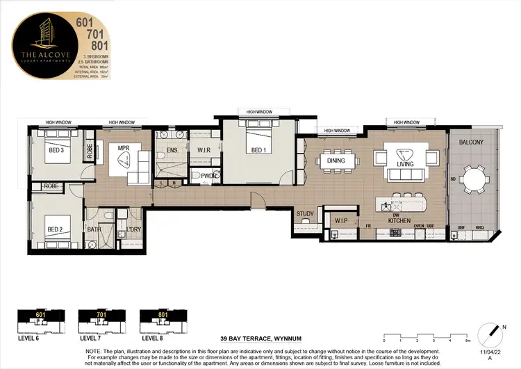 Floorplan of Homely apartment listing, 801/39 Bay Terrace, Wynnum QLD 4178