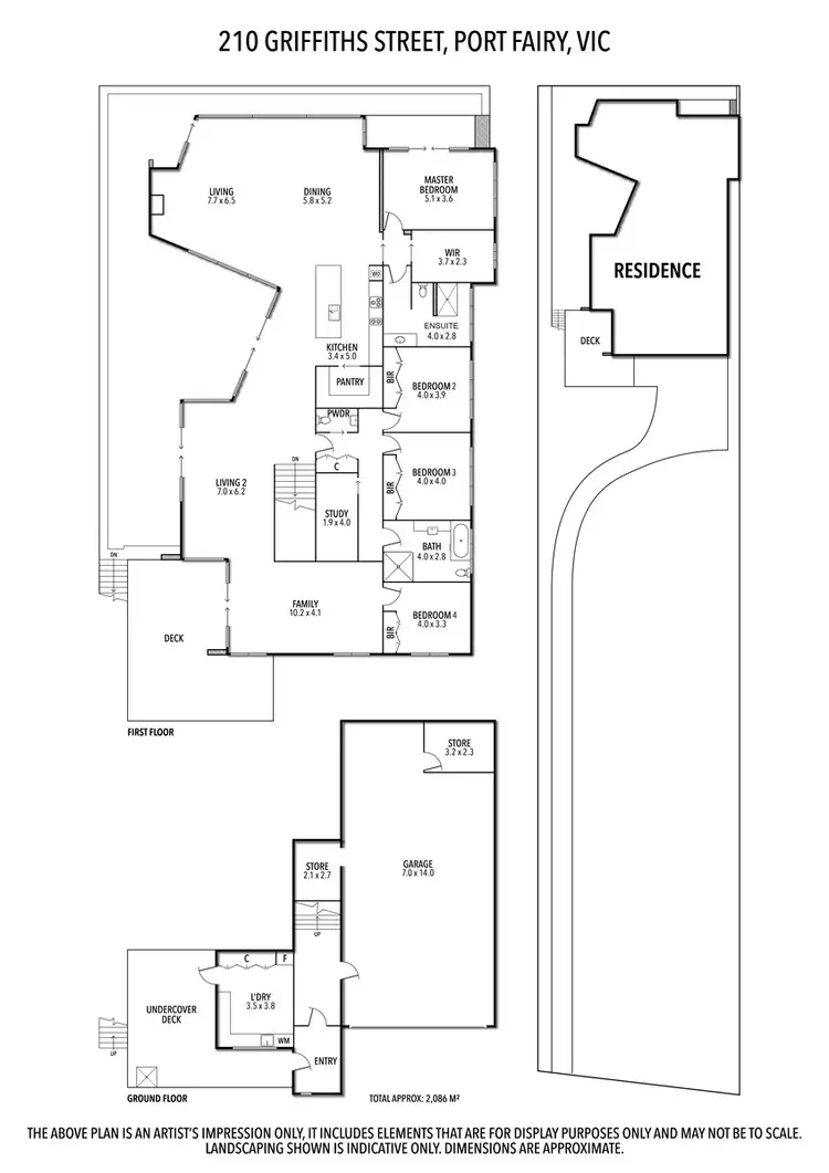 Floorplan of Homely house listing, 210 Griffiths Street, Port Fairy VIC 3284
