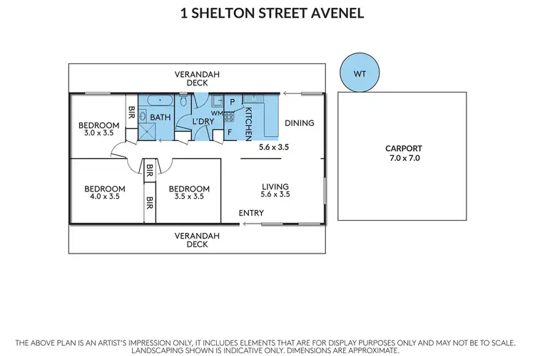 Floorplan of Homely house listing, 1 Shelton Street, Avenel VIC 3664