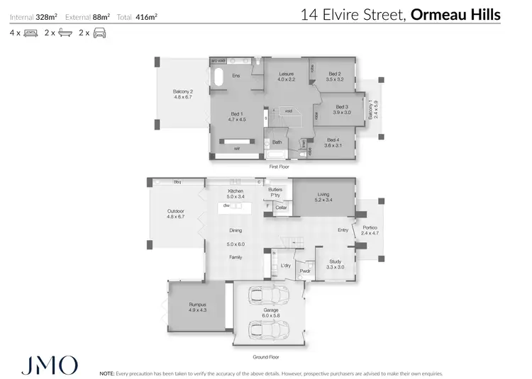Floorplan of Homely house listing, 14 Elvire Street, Ormeau Hills QLD 4208