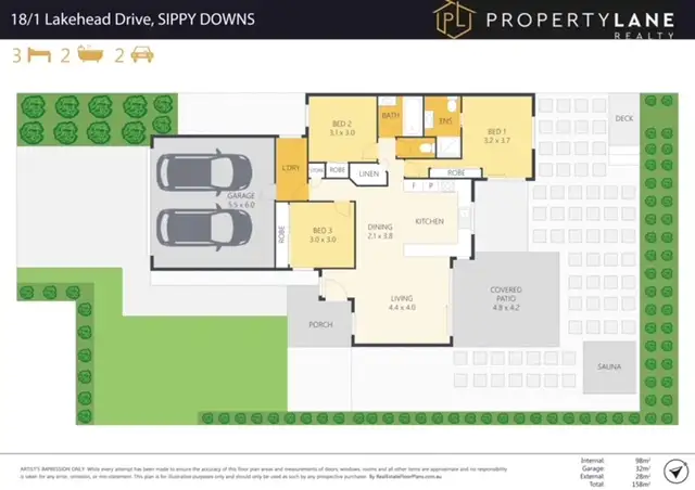 Floorplan of Homely townhouse listing, 18/1 Lakehead Drive, Sippy Downs QLD 4556