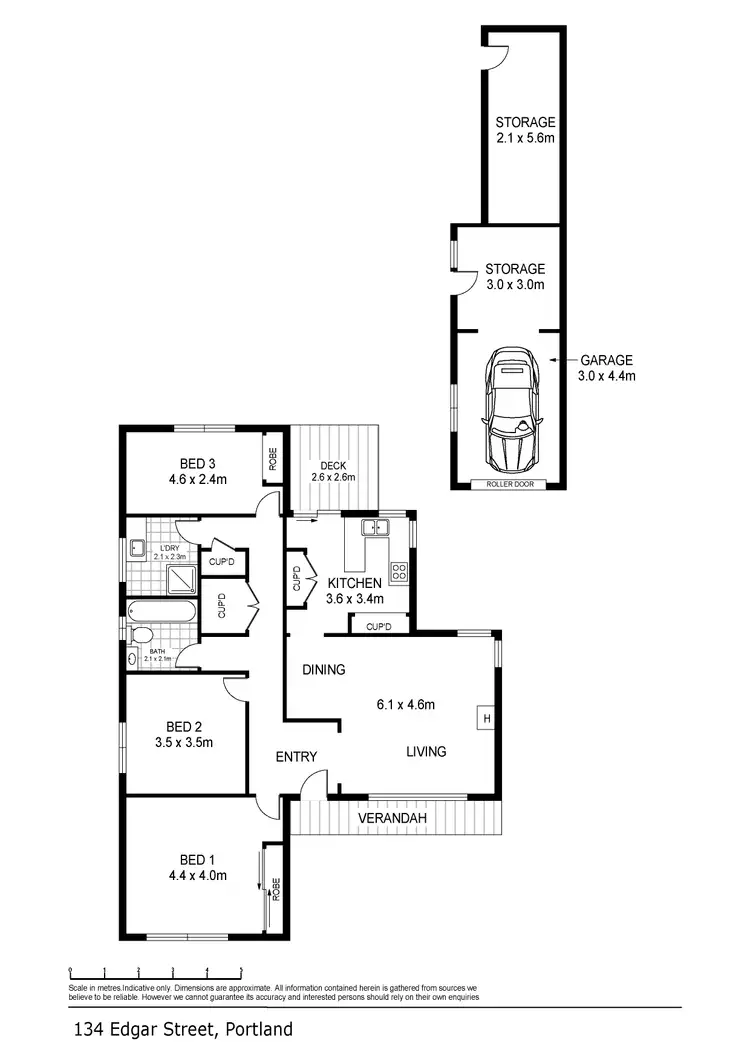 Floorplan of Homely house listing, 134 Edgar Street, Portland VIC 3305