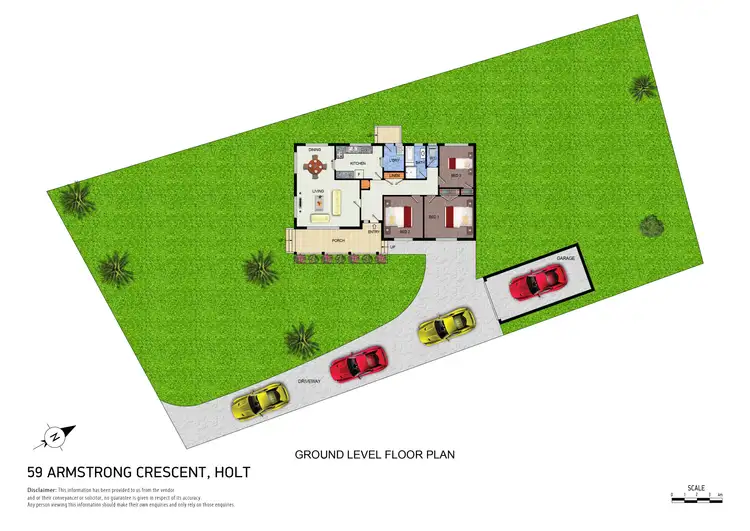 Floorplan of Homely house listing, 59 Armstrong Crescent, Holt ACT 2615