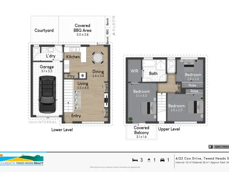 Floorplan of Homely townhouse listing, 4/22 Cox Drive, Tweed Heads South NSW 2486