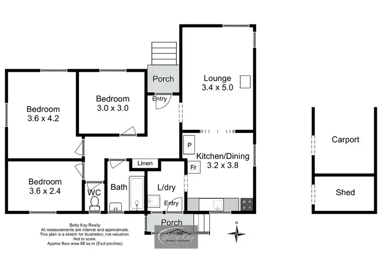Floorplan of Homely house listing, 38 Grant Street, Smithton TAS 7330