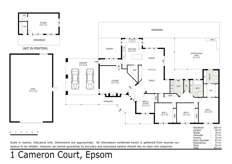 Floorplan of Homely house listing, 1 Cameron Court, Epsom VIC 3551