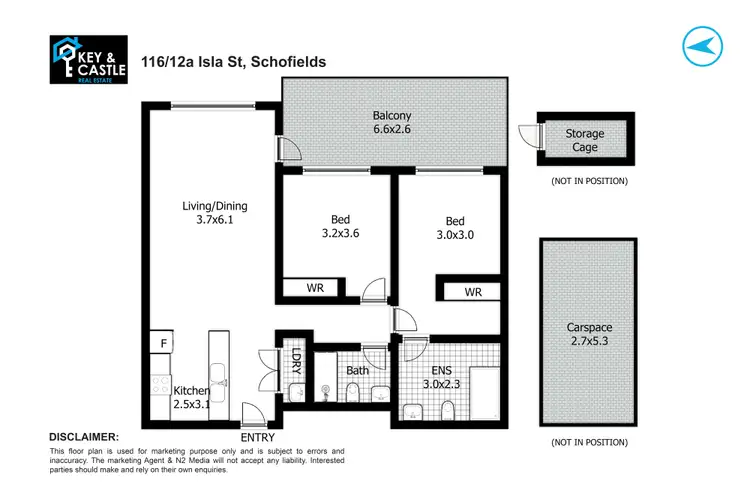 Floorplan of Homely apartment listing, 116/12A ISLA STREET, Schofields NSW 2762