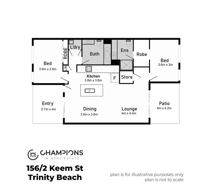 Floorplan of Homely unit listing, 156/2 Keem Street, Trinity Beach QLD 4879