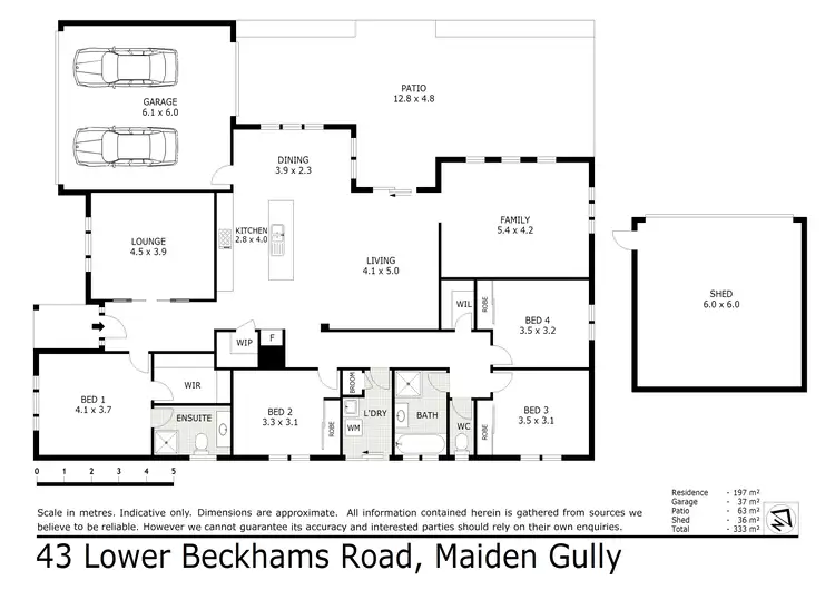 Floorplan of Homely house listing, 43 Lower Beckhams Road, Maiden Gully VIC 3551