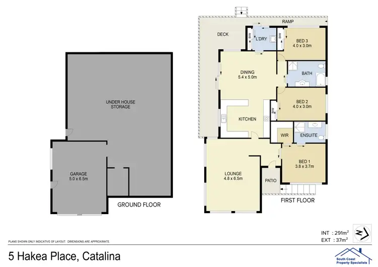 Floorplan of Homely house listing, 5 Hakea Place, Catalina NSW 2536