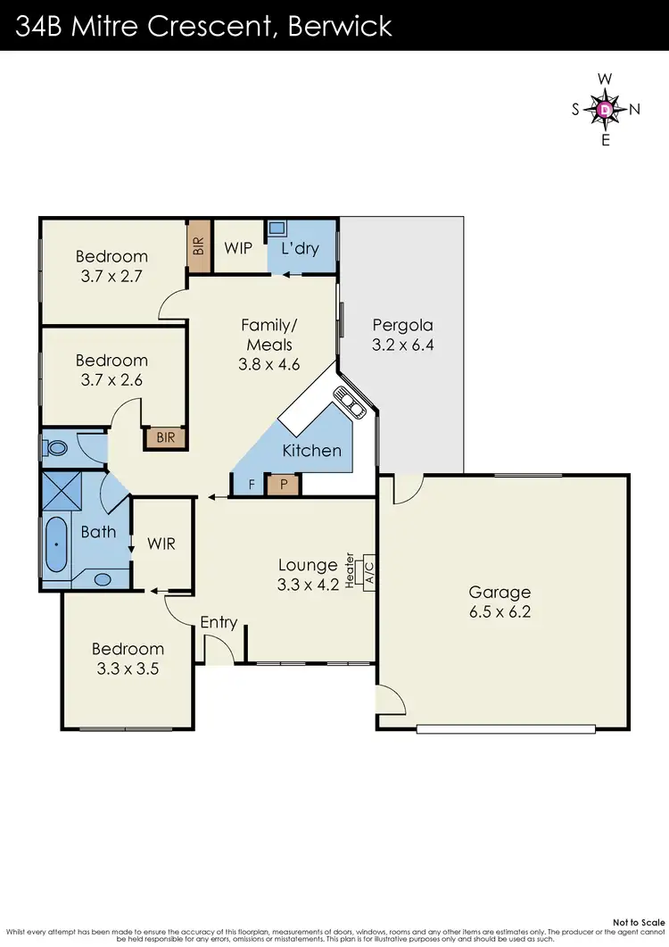 Floorplan of Homely house listing, 34B Mitre Crescent, Berwick VIC 3806