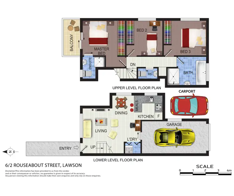 Floorplan of Homely townhouse listing, 6/2 ROUSEABOUT STREET, Lawson ACT 2617