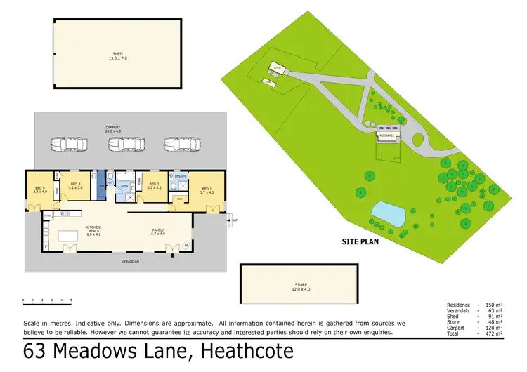 Floorplan of Homely rural property listing, 63 Meadows Lane, Heathcote VIC 3523