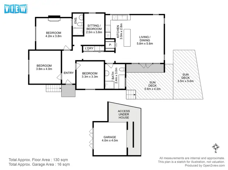 Floorplan of Homely house listing, 13 Salier Crescent, Mount Stuart TAS 7000
