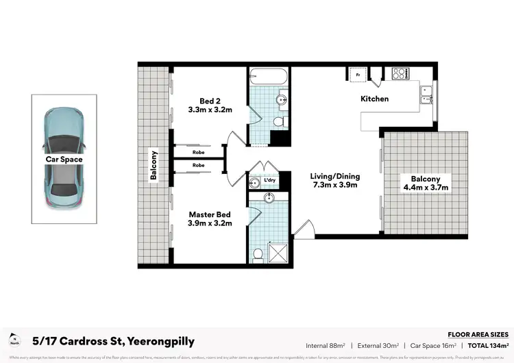 Floorplan of Homely apartment listing, 5/17 Cardross Street, Yeerongpilly QLD 4105