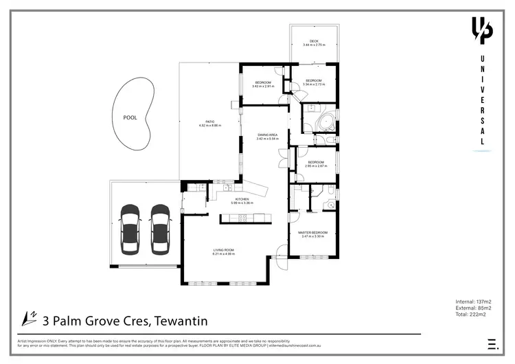 Floorplan of Homely house listing, 3 Palm Grove Crescent, Tewantin QLD 4565