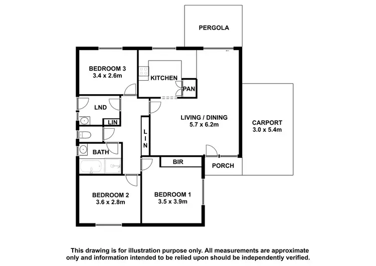 Floorplan of Homely unit listing, Unit 5/60 Ferrers Street, Mount Gambier SA 5290