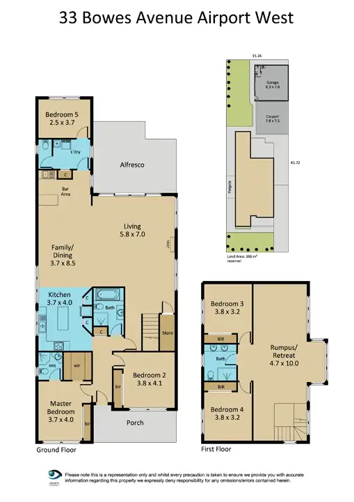 Floorplan of Homely house listing, 33 Bowes Avenue, Airport West VIC 3042
